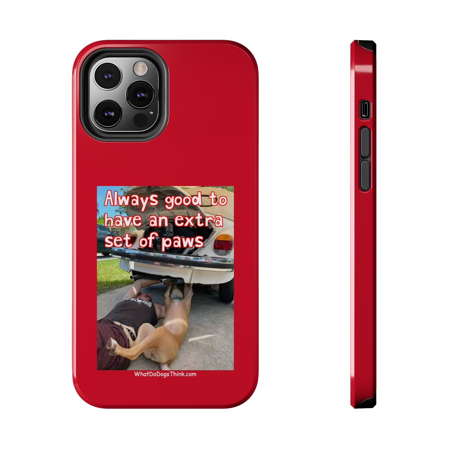 Extra Paw    Red Tough Phone Cases