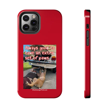 Extra Paw    Red Tough Phone Cases