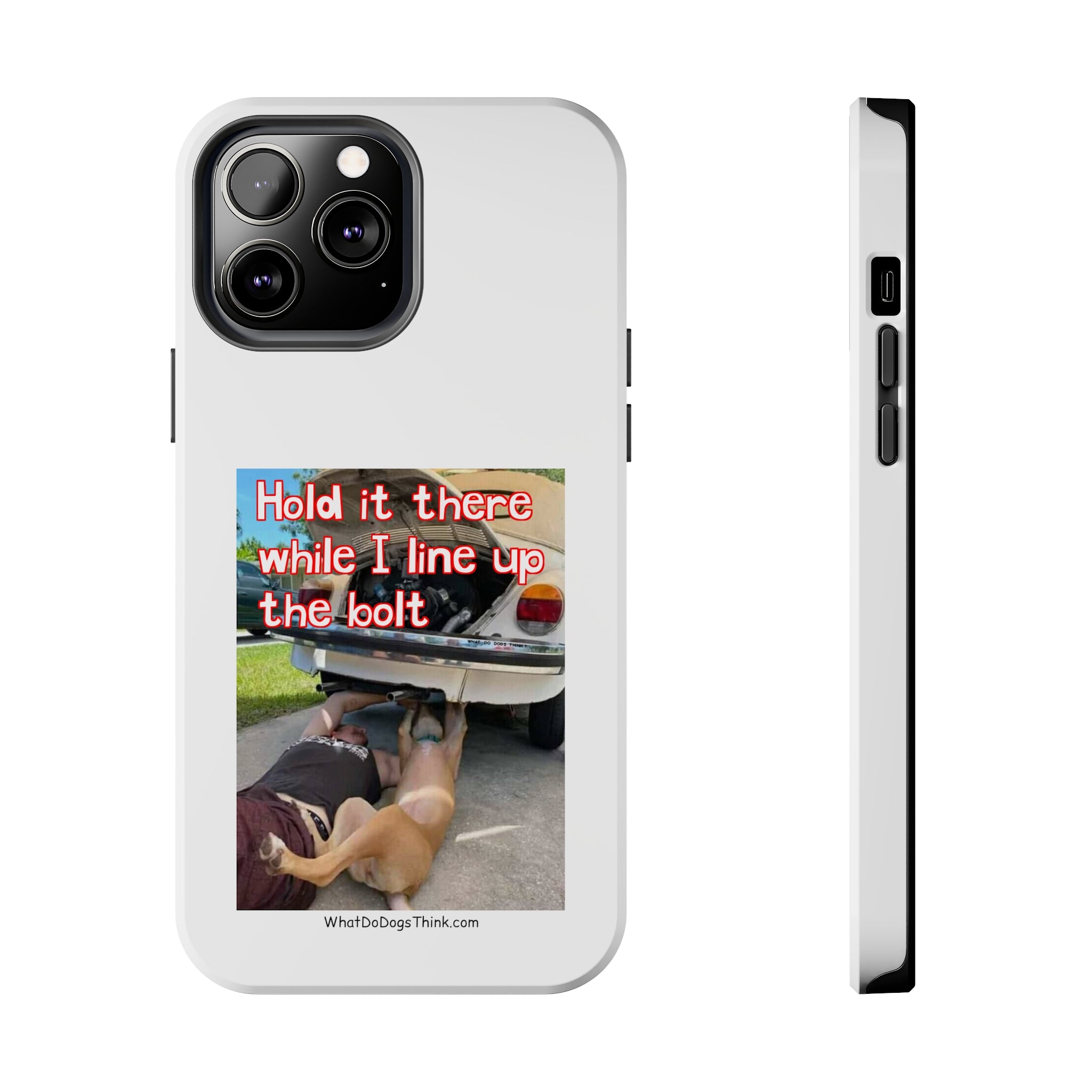 Hold it    White Tough Phone Cases