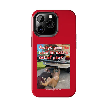 Extra Paw    Red Tough Phone Cases