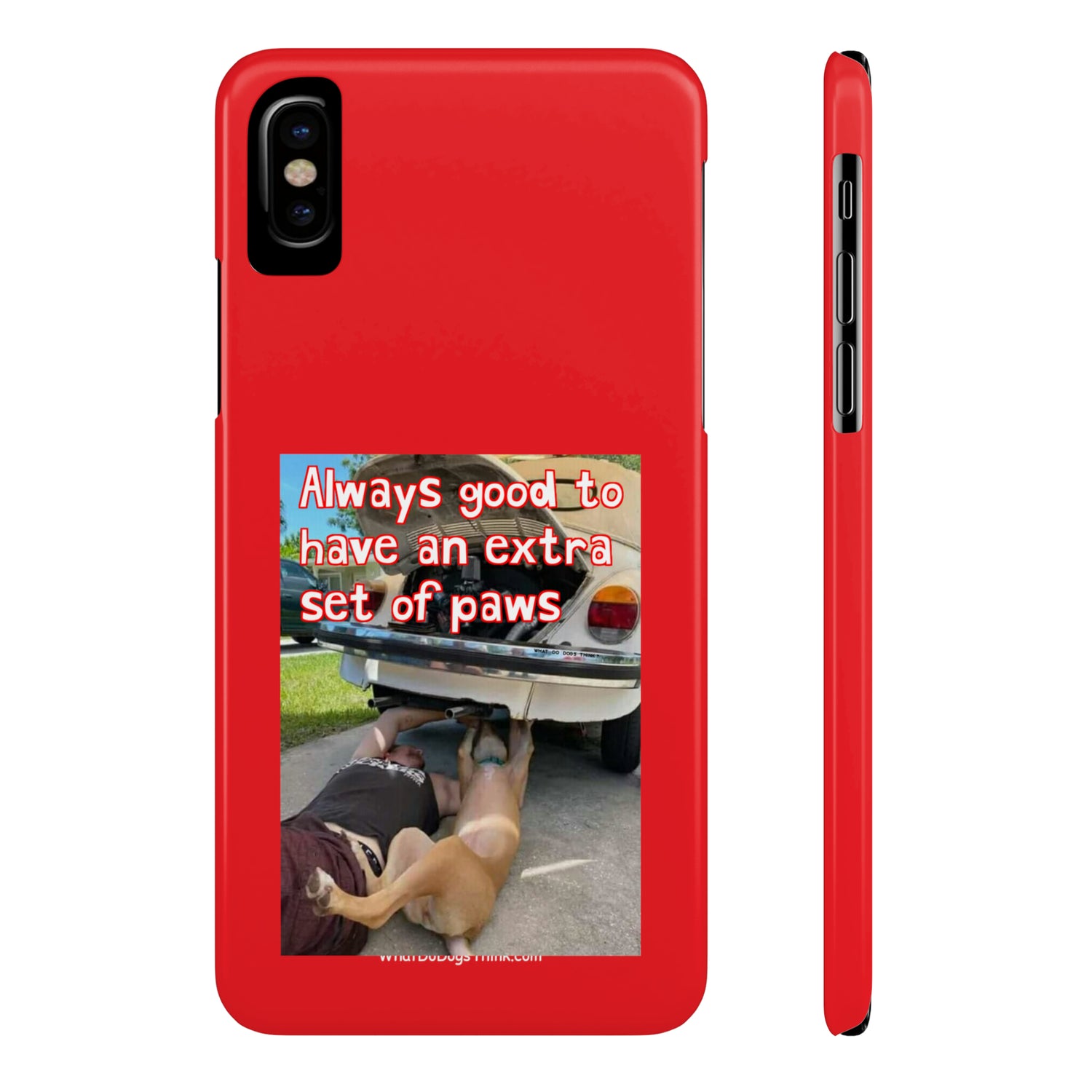 Extra Paws      Red Slim Phone Case