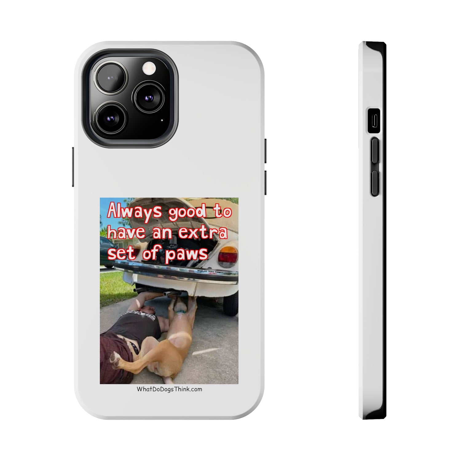 Extra Paw    White Tough Phone Cases