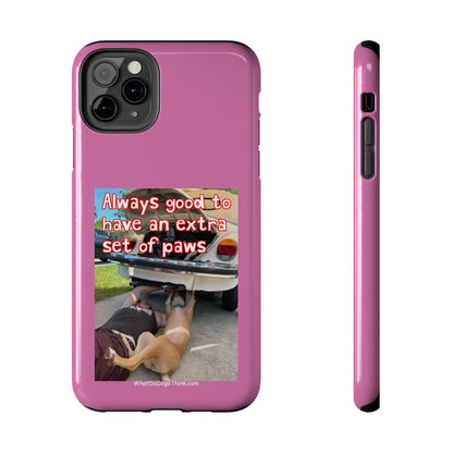 Extra Paw    Pink Tough Phone Cases