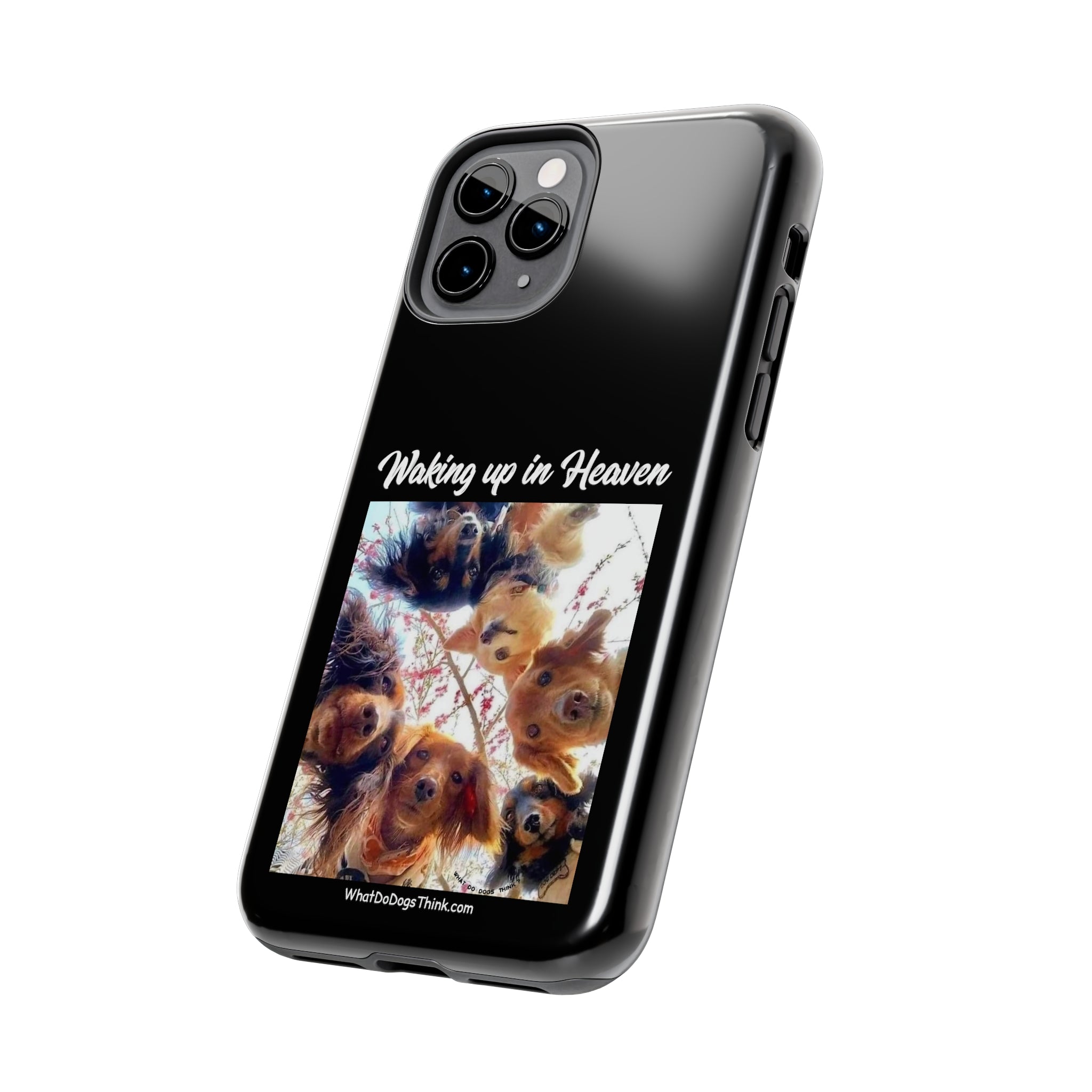 Waking Up in Heaven   Black Tough Phone Cases