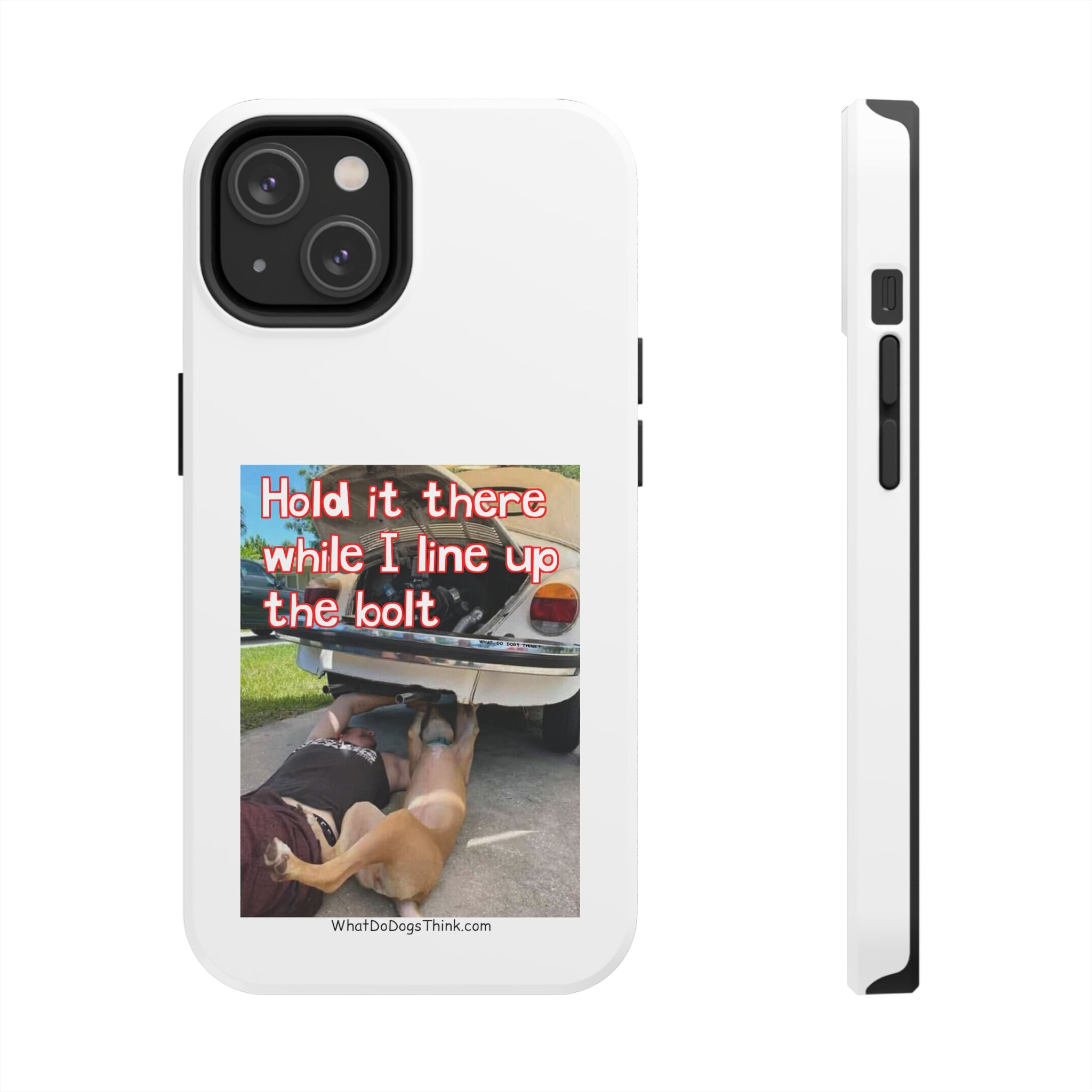 Hold it    White Tough Phone Cases