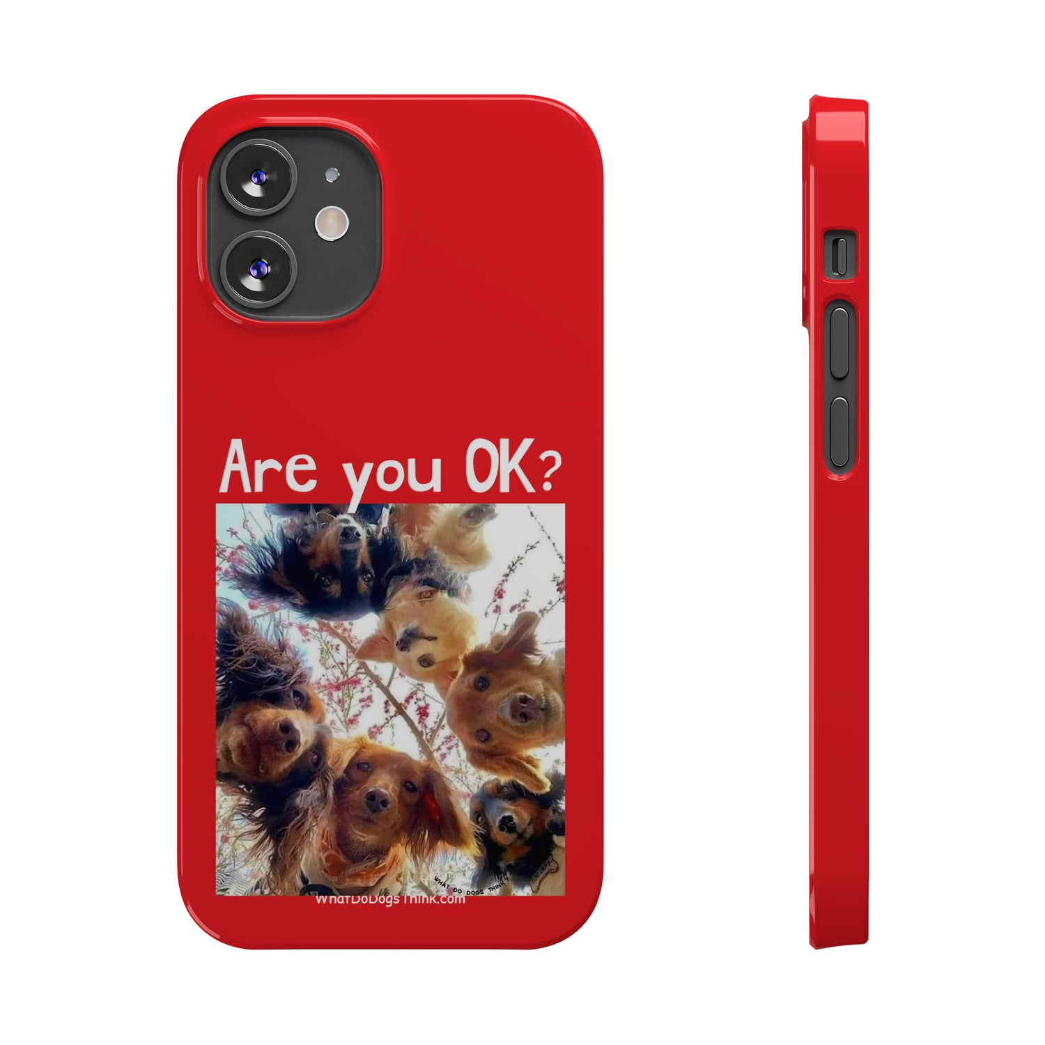 Are you OK?     Red Slim Phone Cases