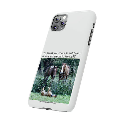 Electric Fence      White Slim Phone Case