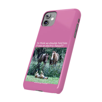 Electric Fence      Pink Slim Phone Case