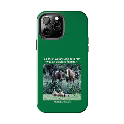 Electric Fence   Green Tough Phone Cases