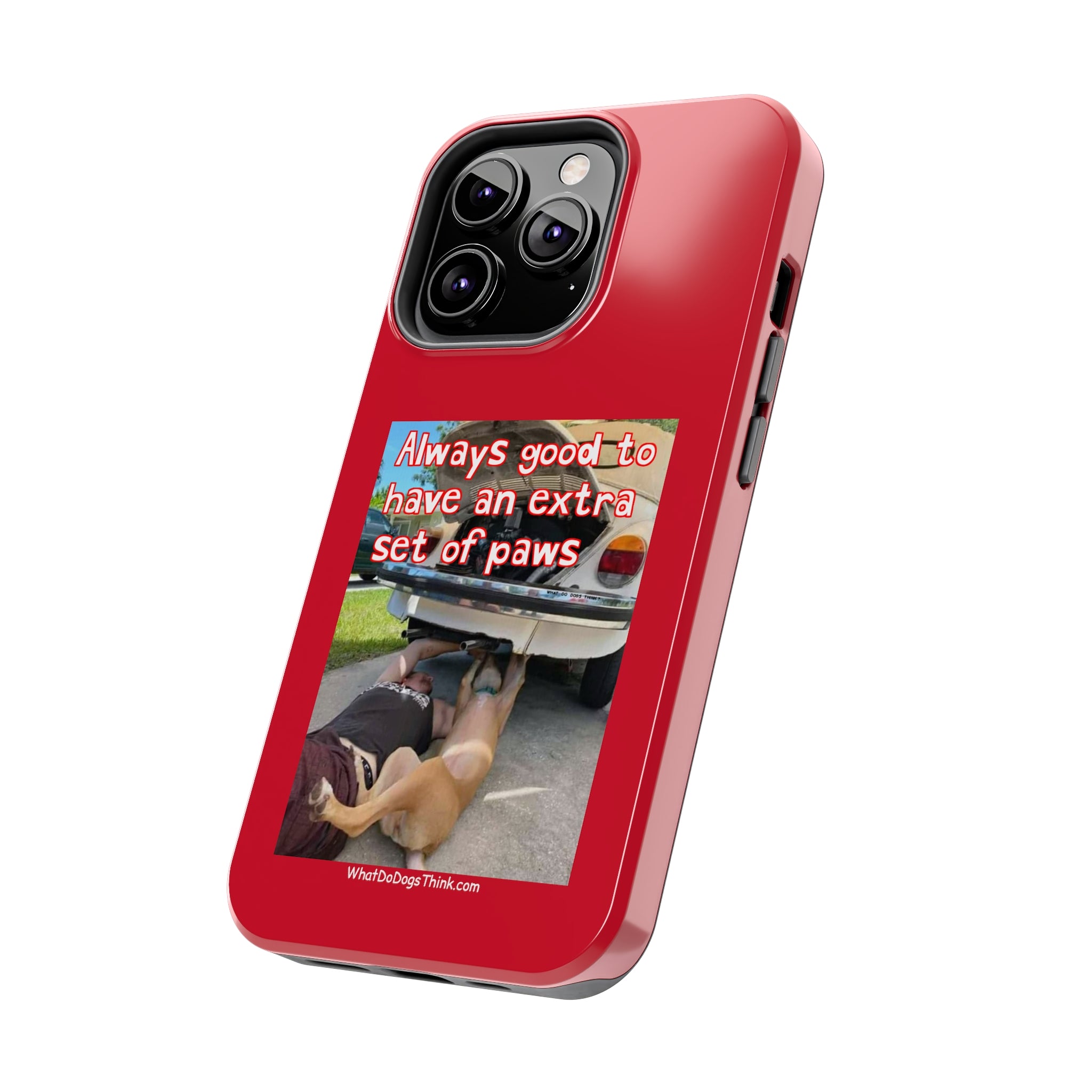 Extra Paw    Red Tough Phone Cases