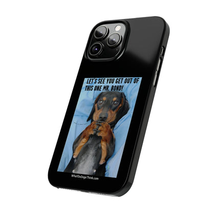 Mr. Bond  Black Slim Phone Cases