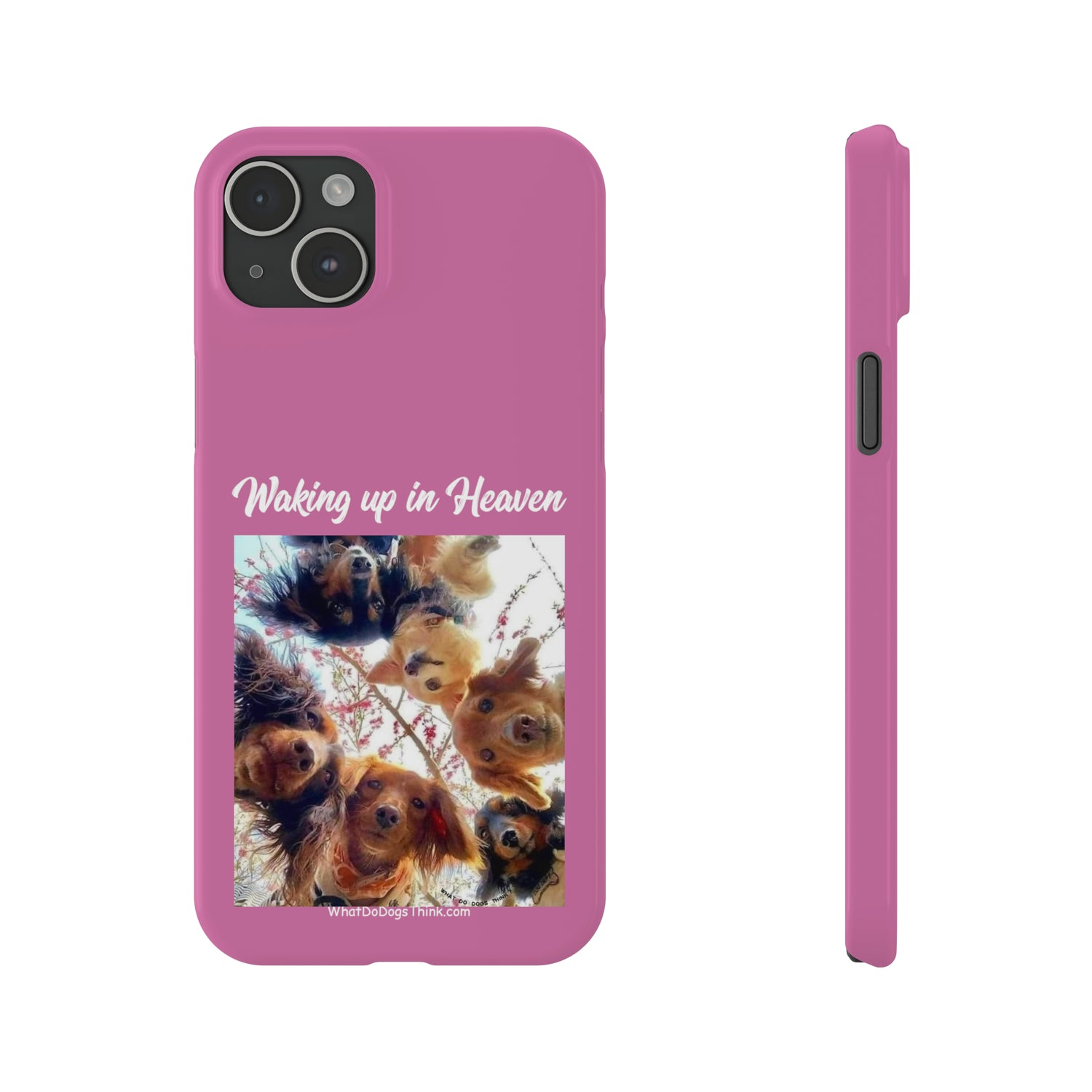 Waking Up In Heaven     Pink Slim Phone Cases