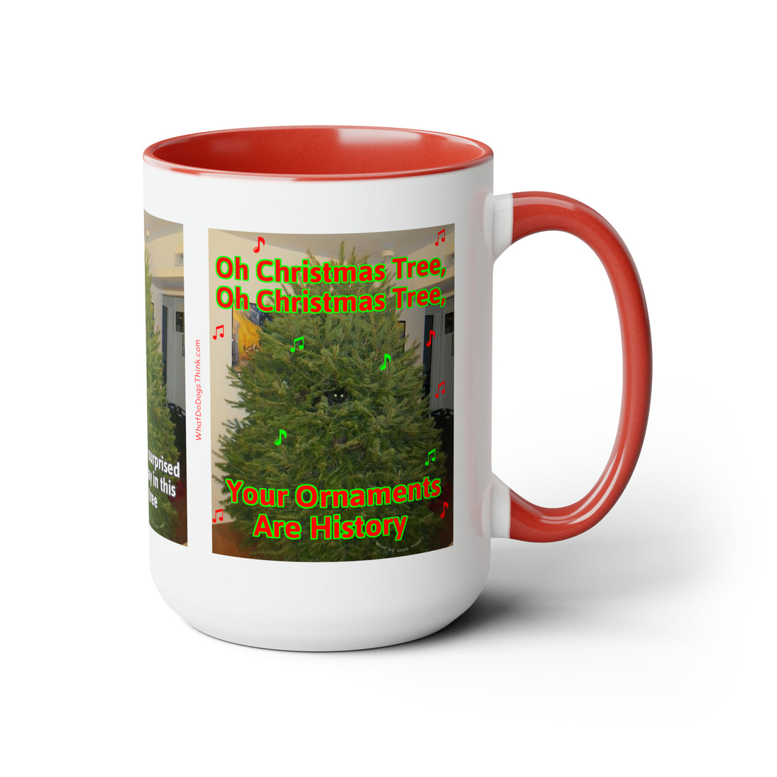 Christmas Tree Cat Mug 15oz