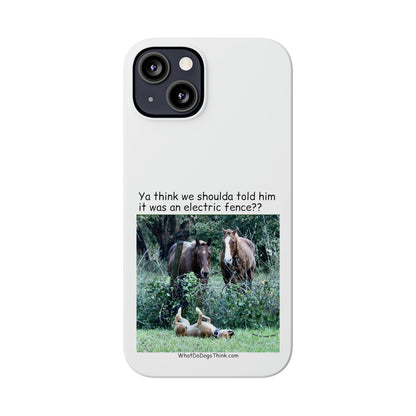 Electric Fence      White Slim Phone Case