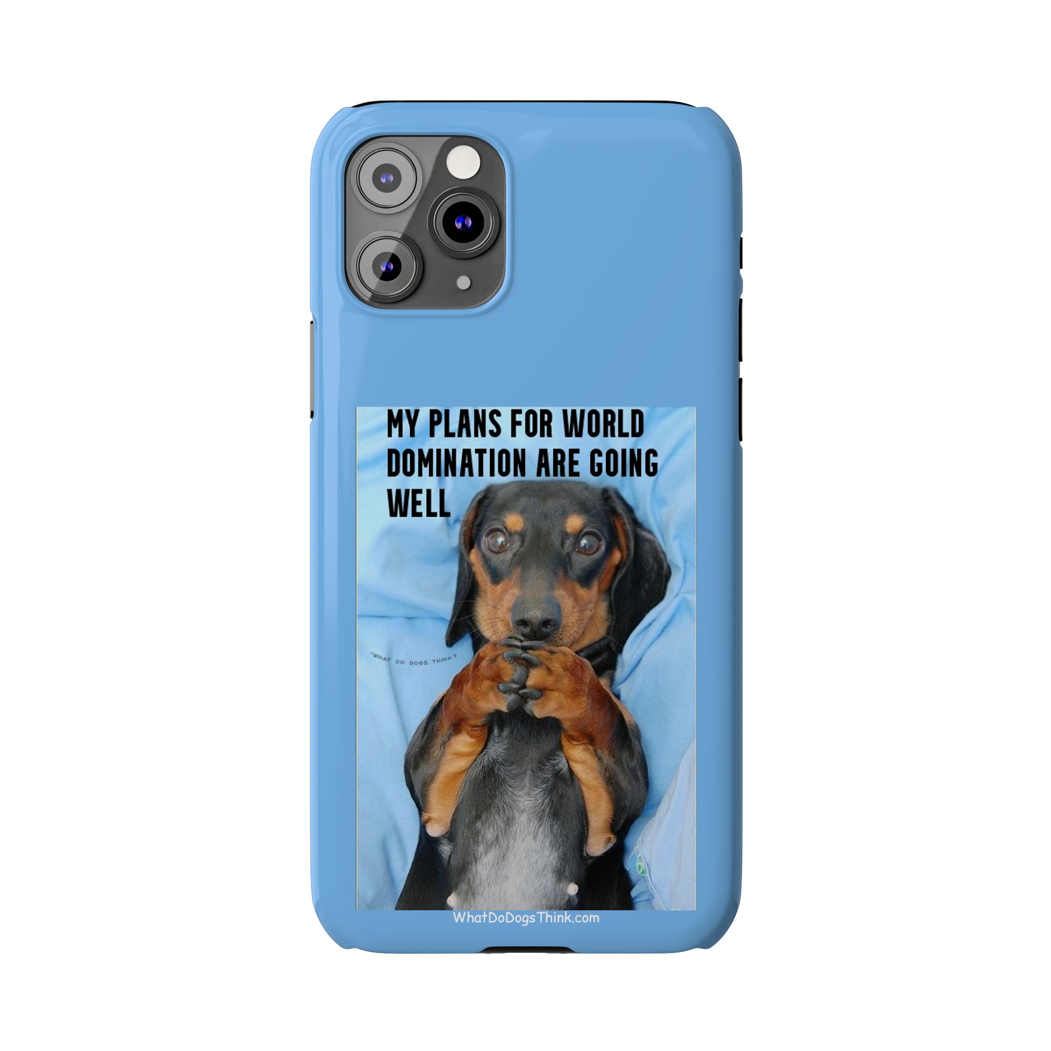 World Domination     Blue Slim Phone Cases