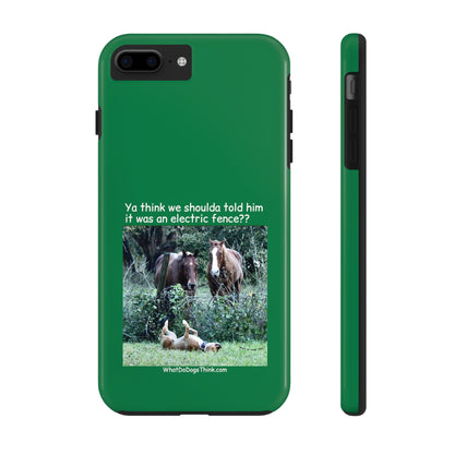 Electric Fence   Green Tough Phone Cases