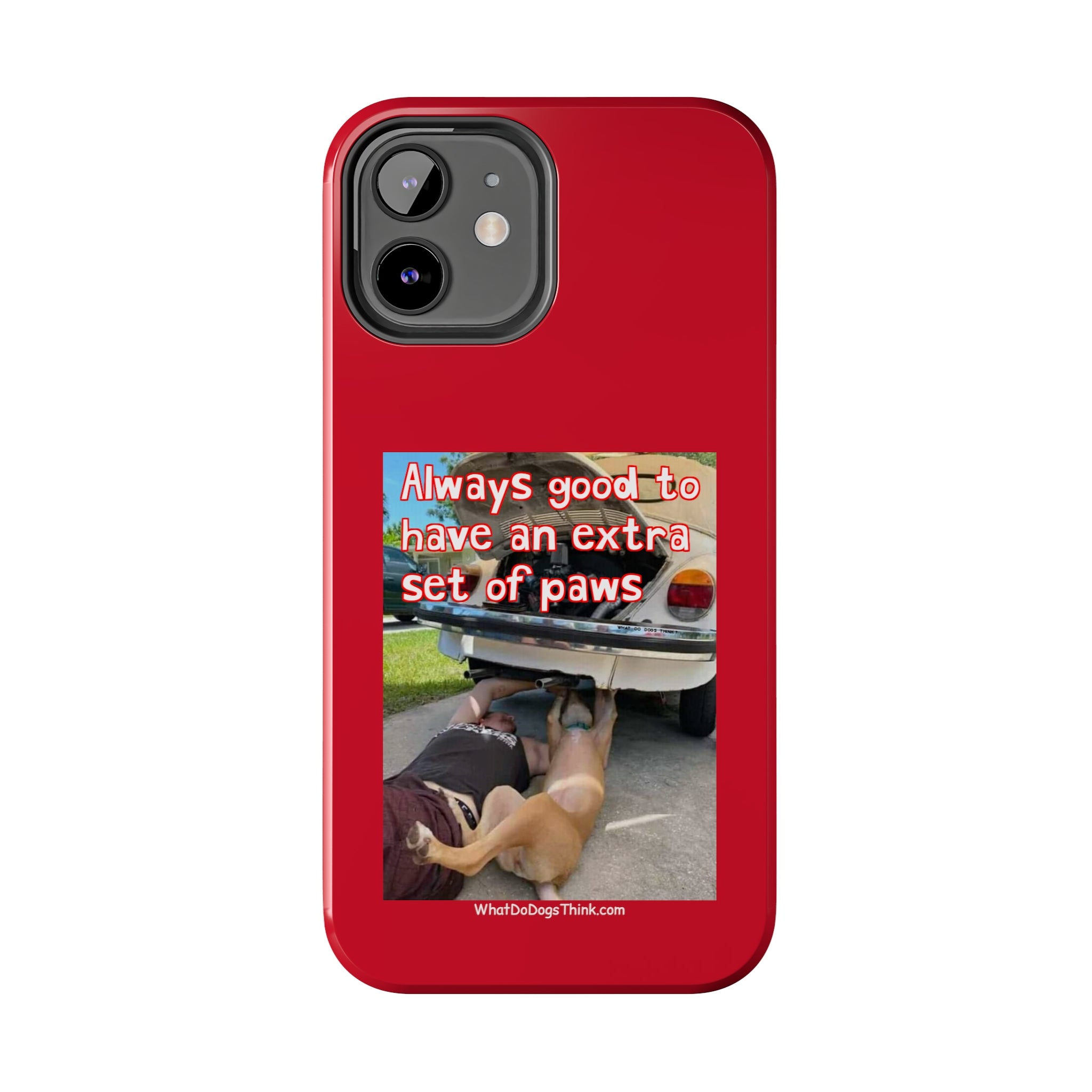 Extra Paw    Red Tough Phone Cases