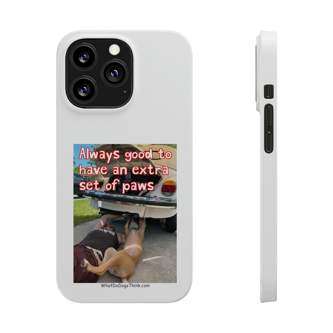 Extra Paws White Slim Phone Case