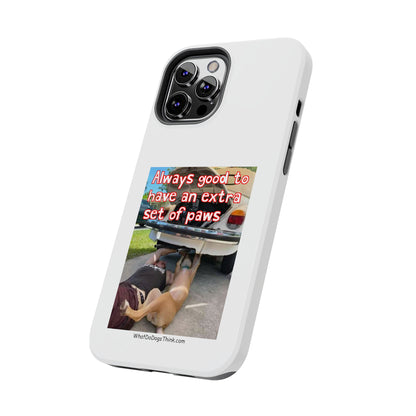 Extra Paw    White Tough Phone Cases