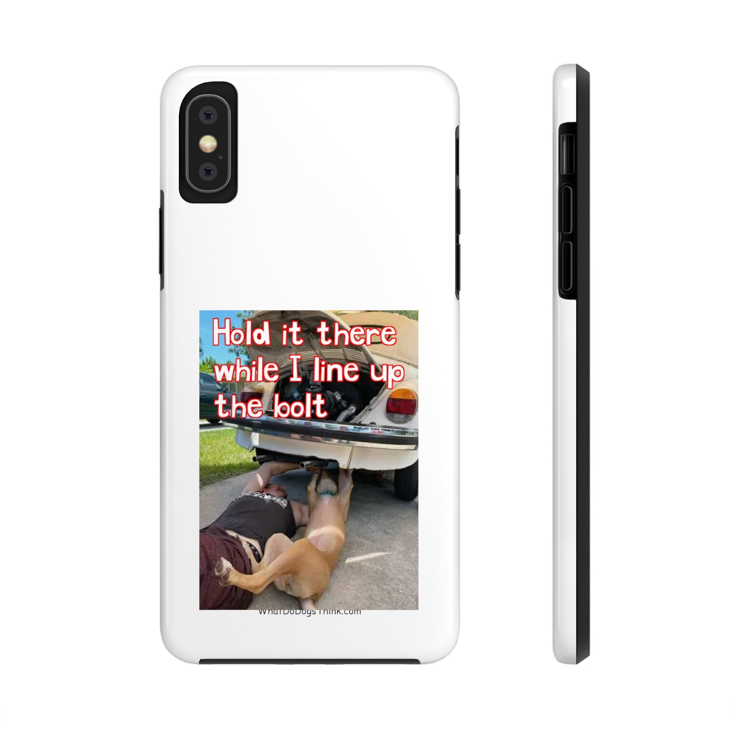 Hold it    White Tough Phone Cases