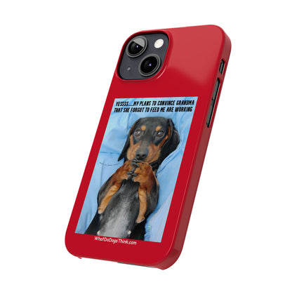 Grandma    Red Slim Phone Cases