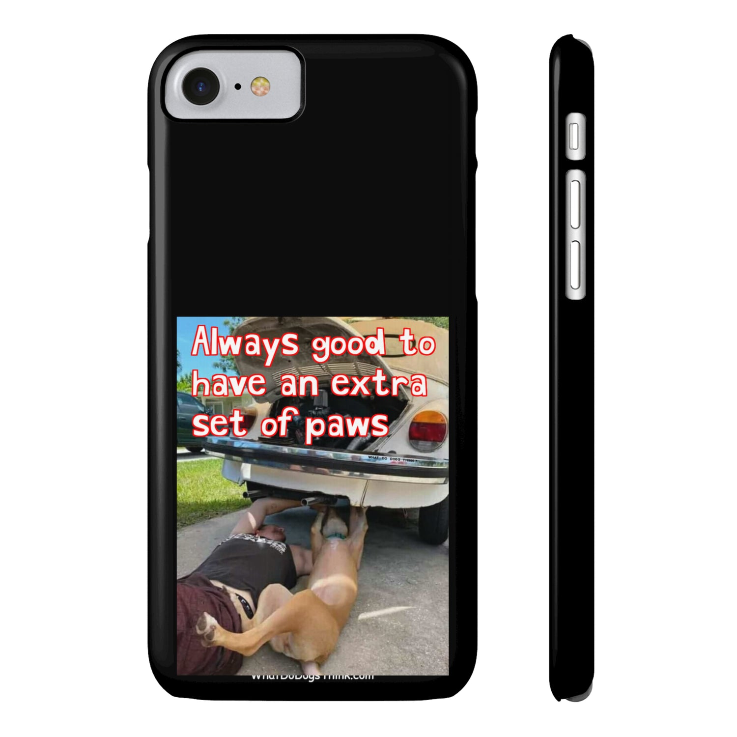 Extra Paws      Black Slim Phone Case