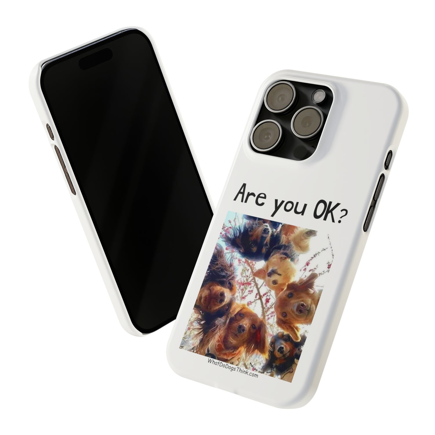 Are you OK?     White Slim Phone Cases