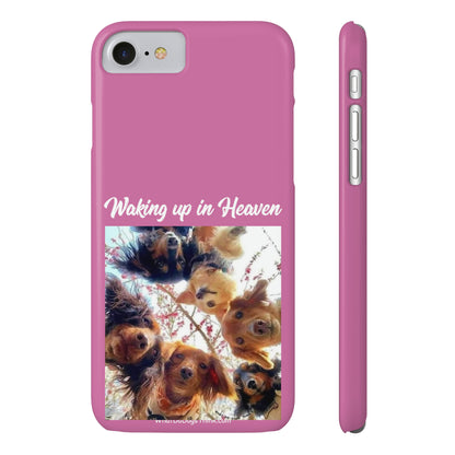 Waking Up In Heaven     Pink Slim Phone Cases