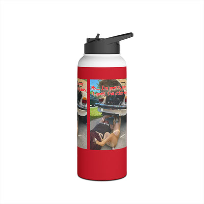 VW Helper   Red Stainless Steel Water Bottle, Standard Lid