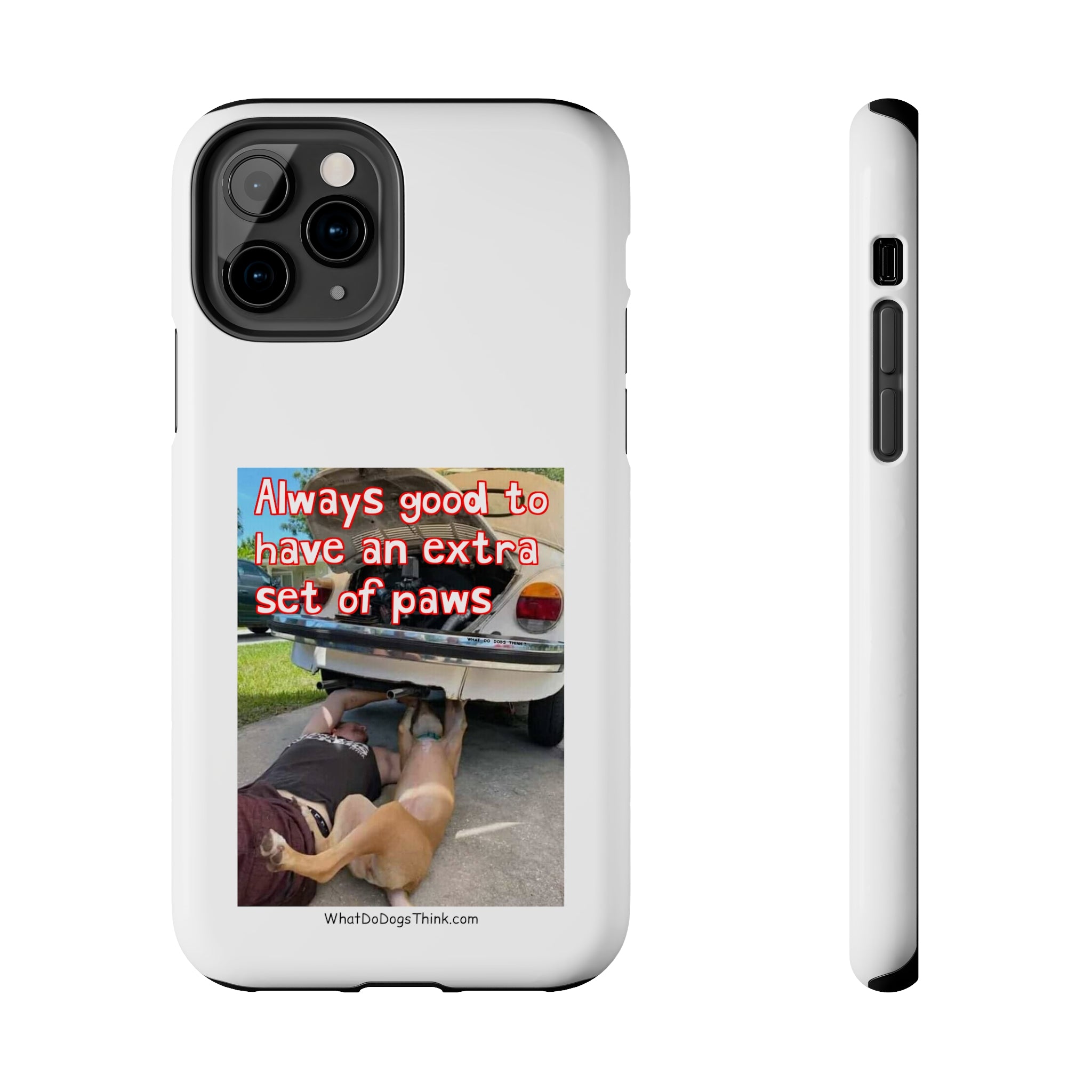 Extra Paw    White Tough Phone Cases