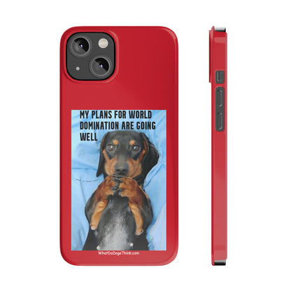 World Domination     Red Slim Phone Cases