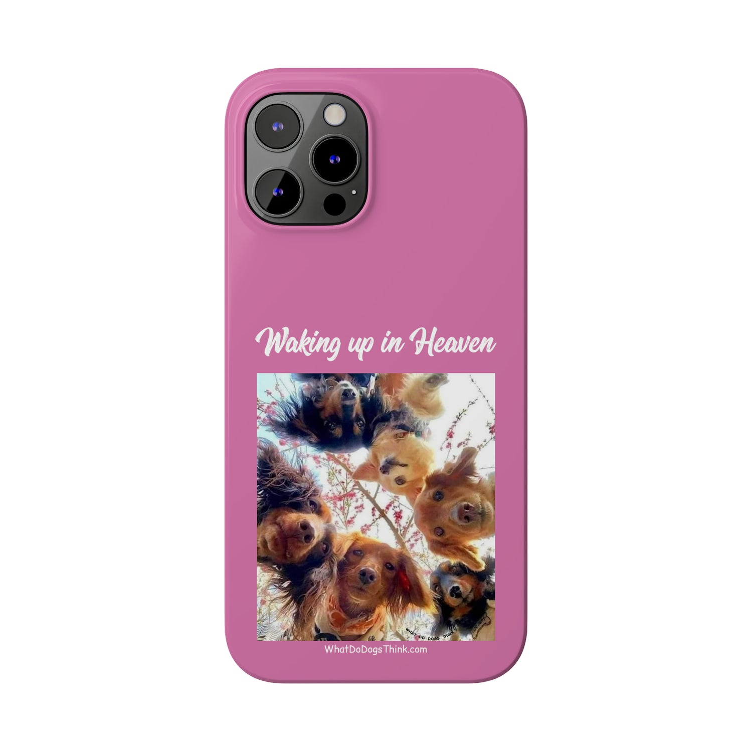 Waking Up In Heaven     Pink Slim Phone Cases