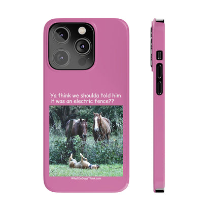 Electric Fence      Pink Slim Phone Case