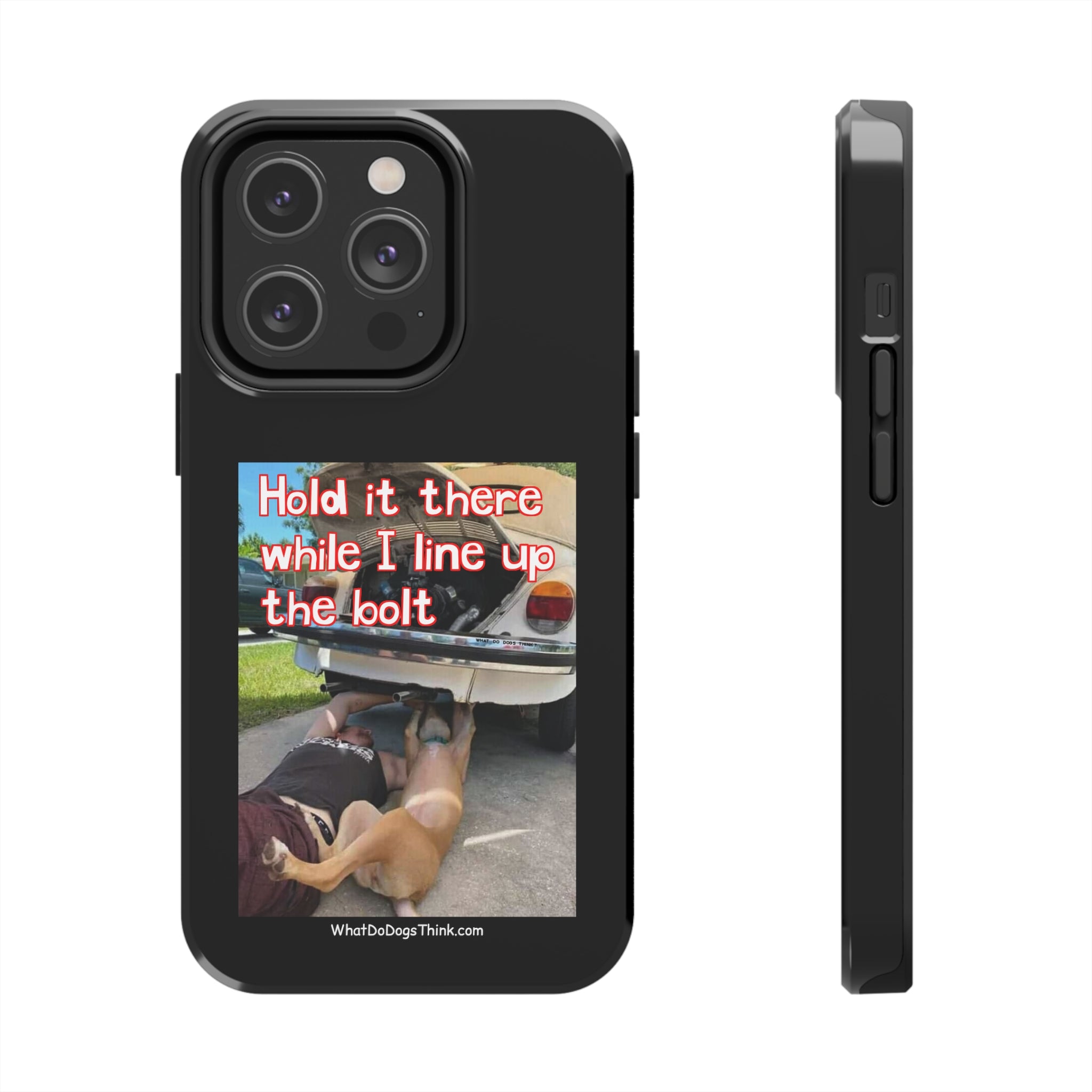 Hold it   Black Tough Phone Cases