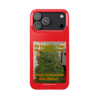 Christmas Tree Cat      Red Slim Phone Case