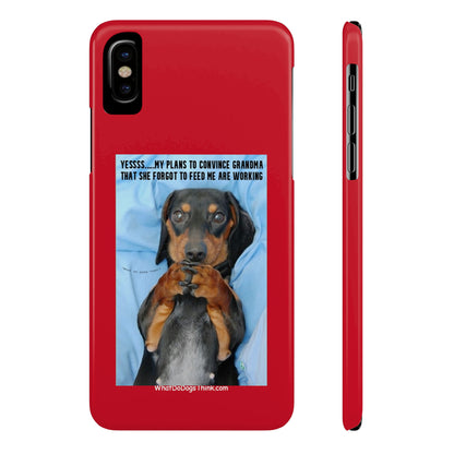 Grandma    Red Slim Phone Cases