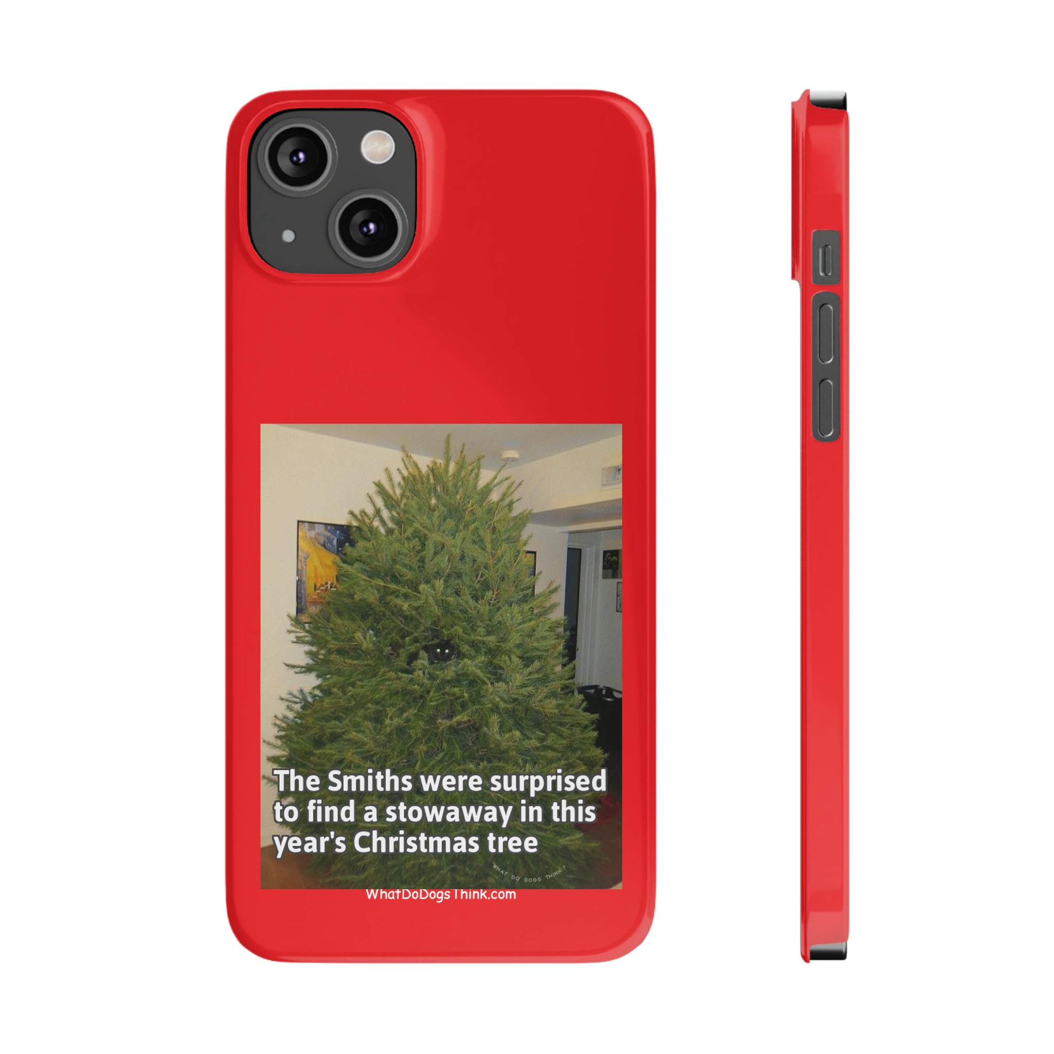 Stowaway Cat      Red Slim Phone Case