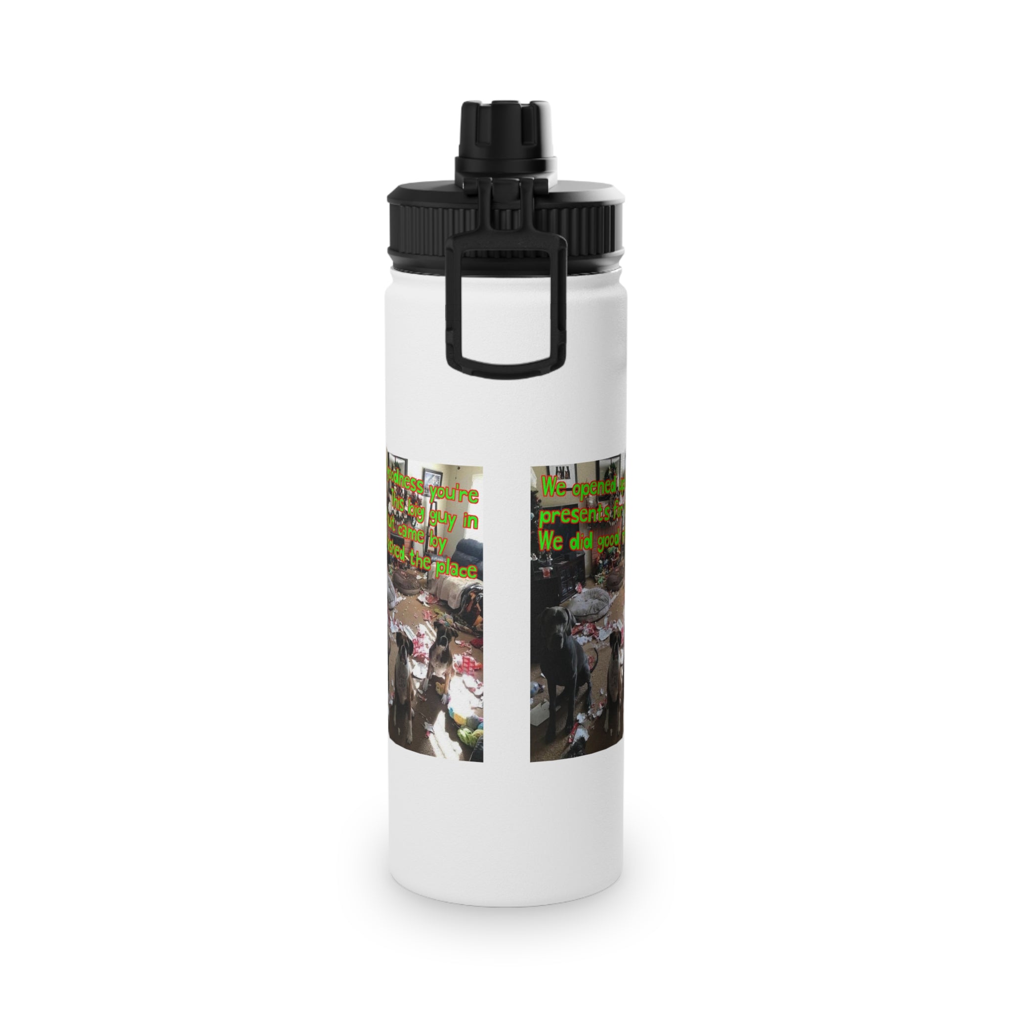 Christmas Party  Stainless Steel Water Bottle, Sports Lid