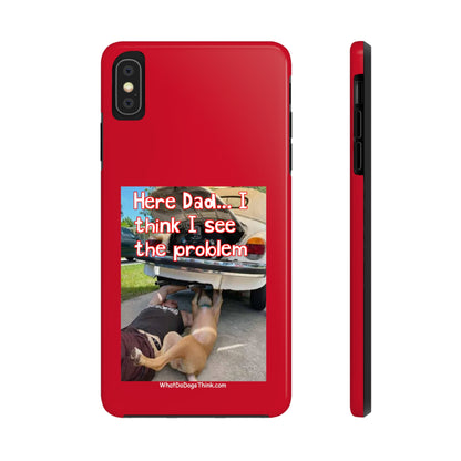 Here Dad    Red Tough Phone Cases