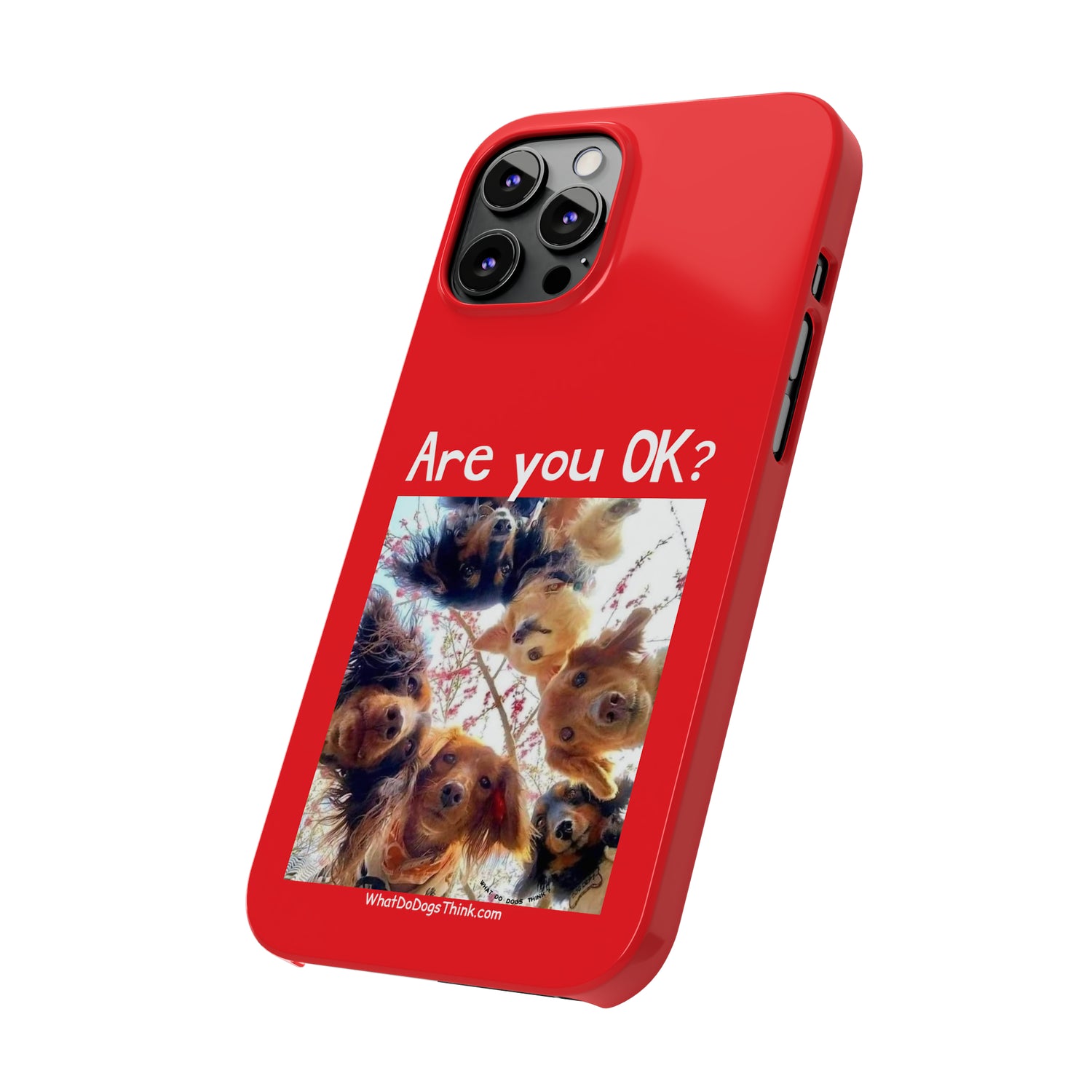 Are you OK?     Red Slim Phone Cases