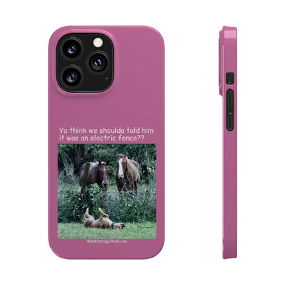 Electric Fence      Pink Slim Phone Case