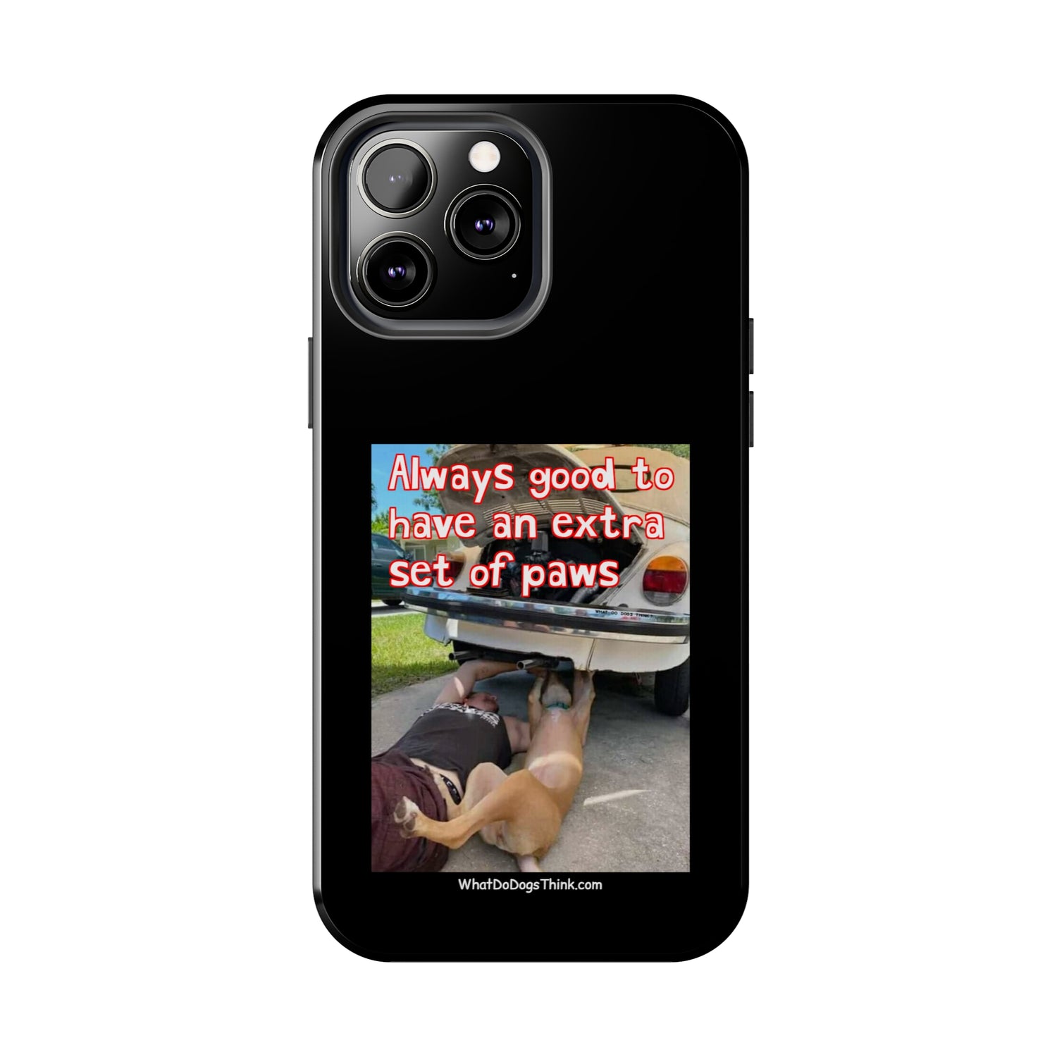 Extra Paw    Black Tough Phone Cases