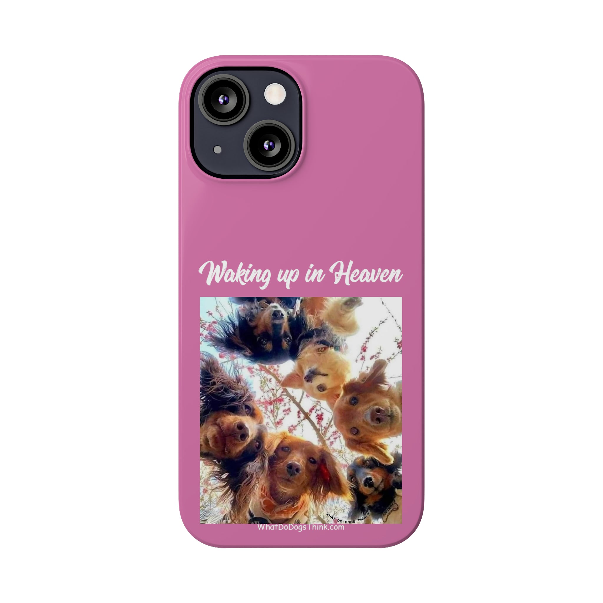 Waking Up In Heaven     Pink Slim Phone Cases