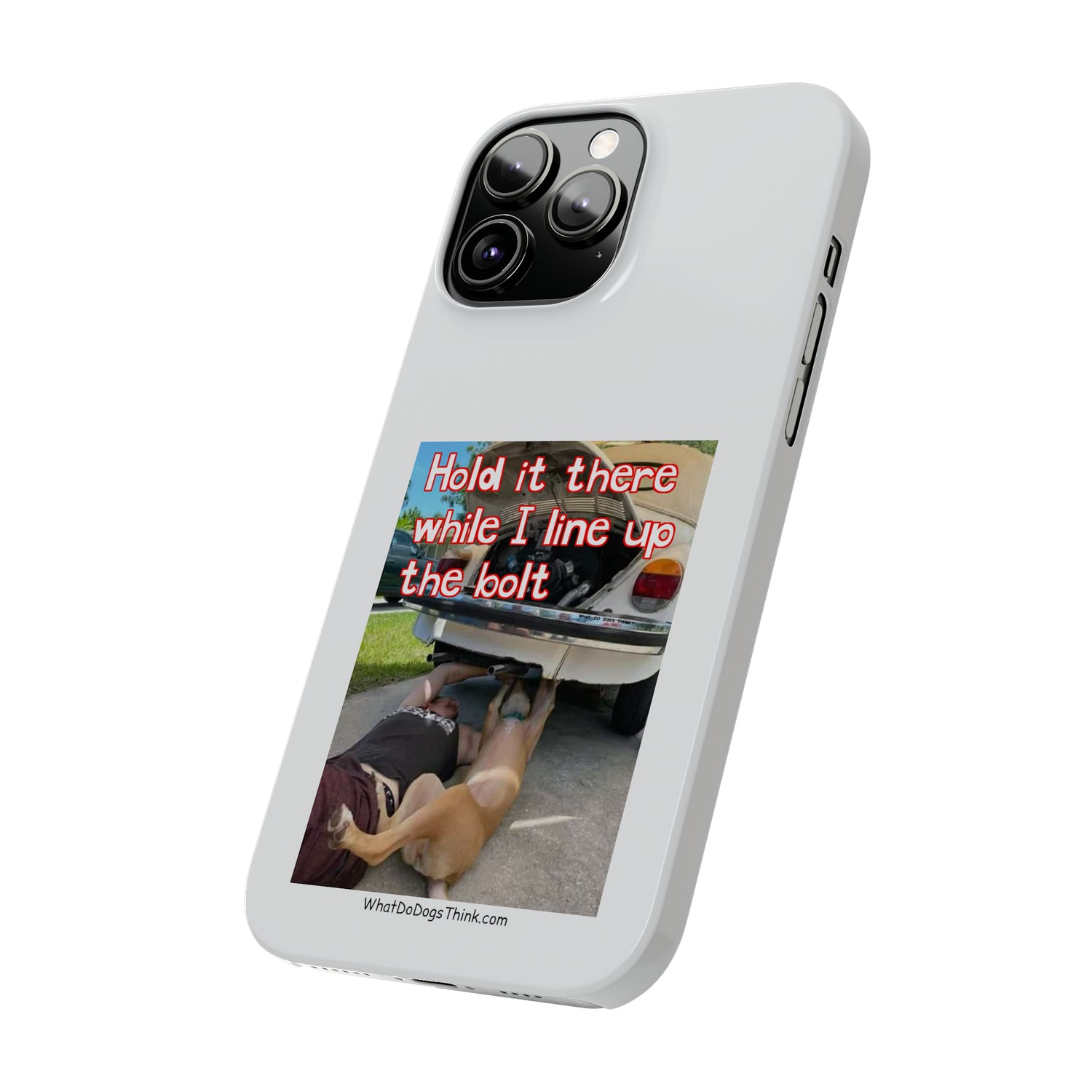 Hold It     White Slim Phone Cases