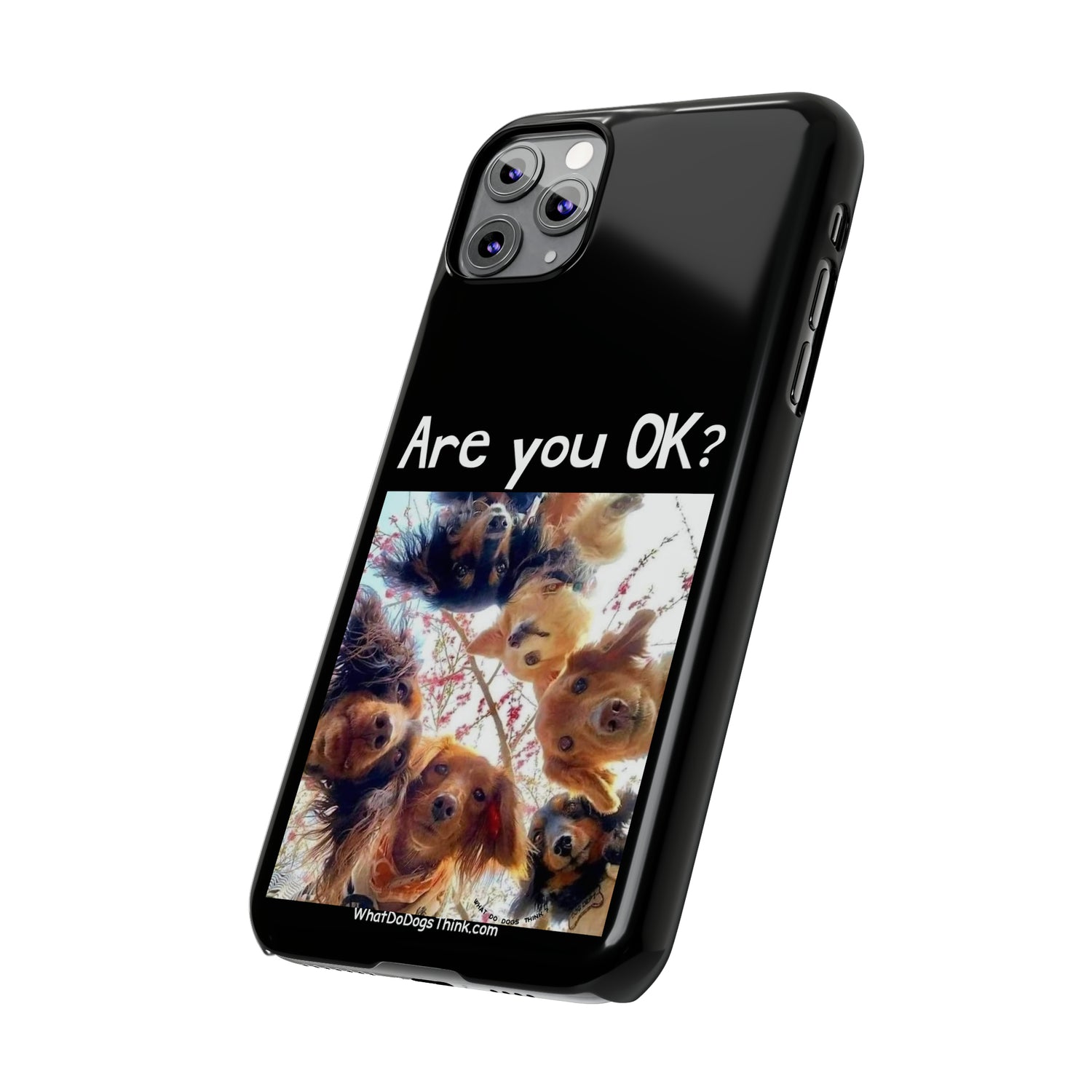 Are you OK?     Black Slim Phone Cases