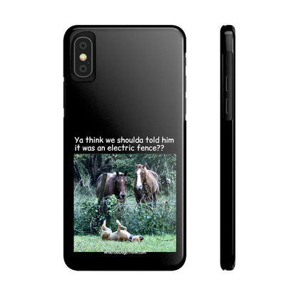 Electric Fence      Black Slim Phone Case