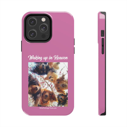 Waking Up in Heaven   Pink Tough Phone Cases