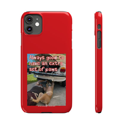 Extra Paws      Red Slim Phone Case