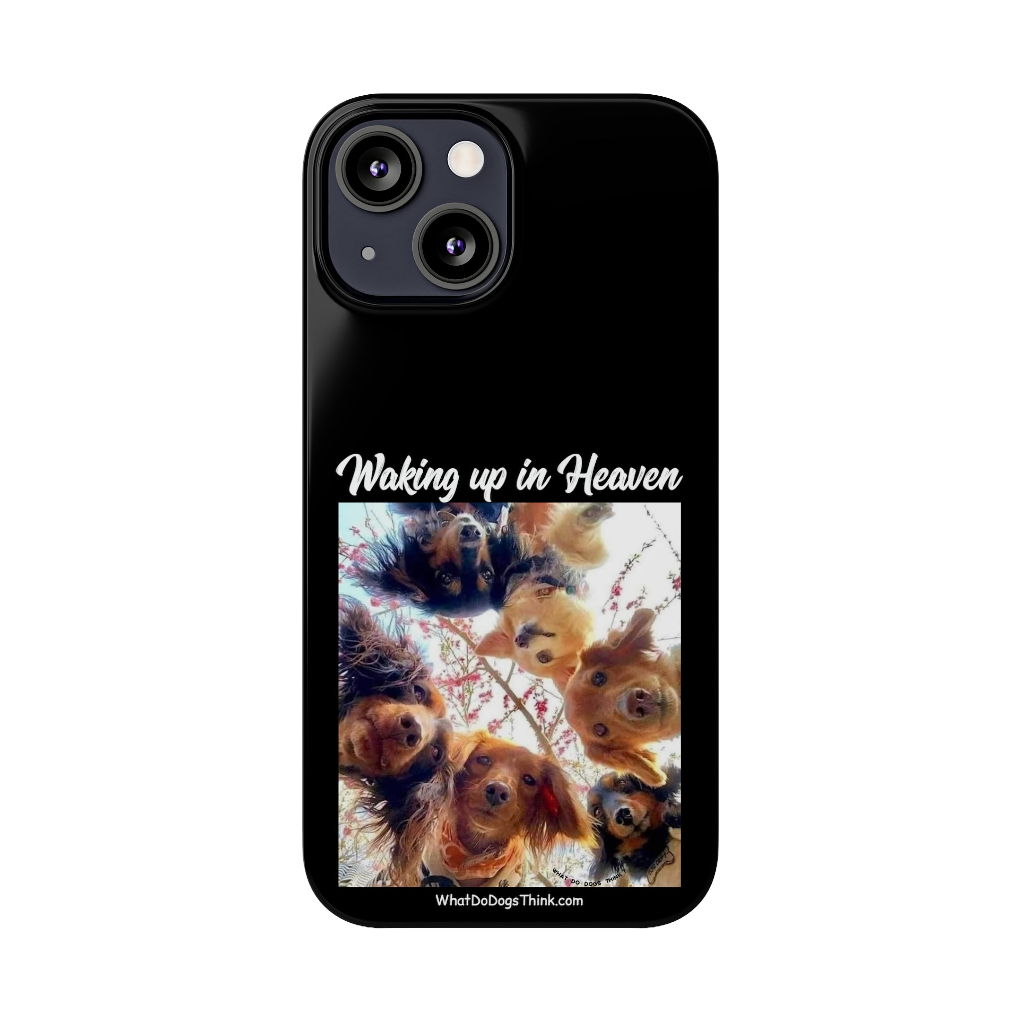 Waking Up In Heaven     Black Slim Phone Cases