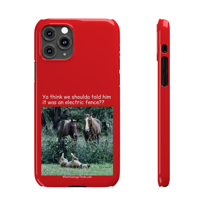 Electric Fence      Red Slim Phone Case